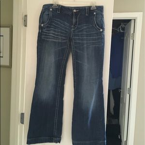 Miss Me Trouser wide leg jeans. Size 30